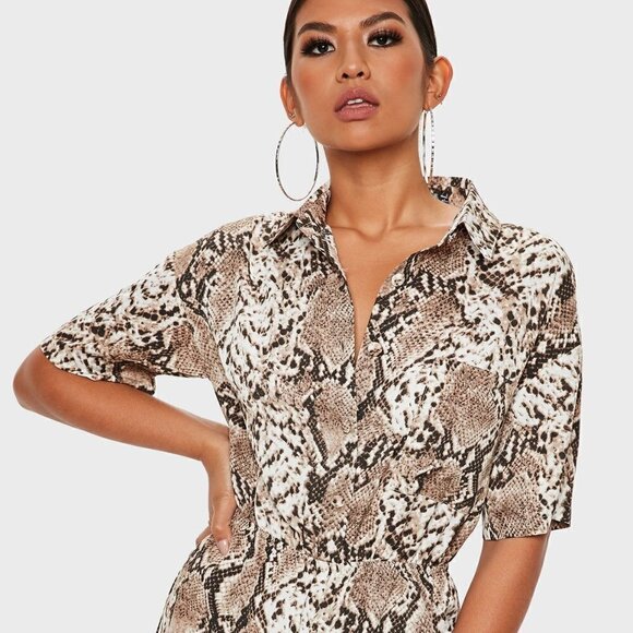 48. MISSGUIDED jumpsuit Snake Print - Picture 2 of 2